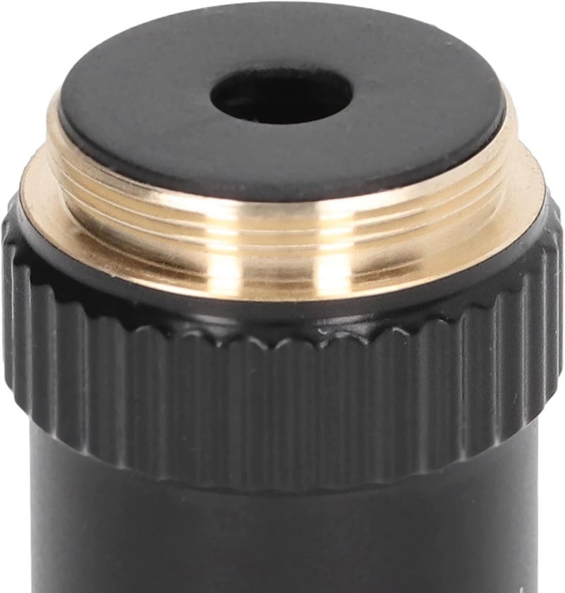 POCREATION Biological Microscope Lens, 195 Achromatic Black Objective Lens 100X High Power Objective Interface 20.2mm Thread Shape Standard RMS Size, for Use on Microscopes Replacement - Image 5